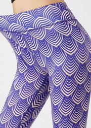 Best Lavender Print Seamless Capri Leggings Dri Fit Leggings