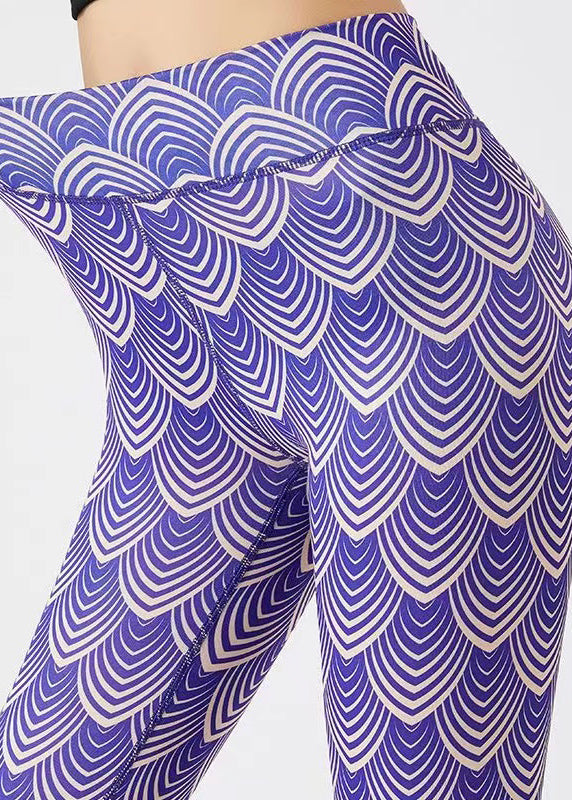 Best Lavender Print Seamless Capri Leggings Dri Fit Leggings