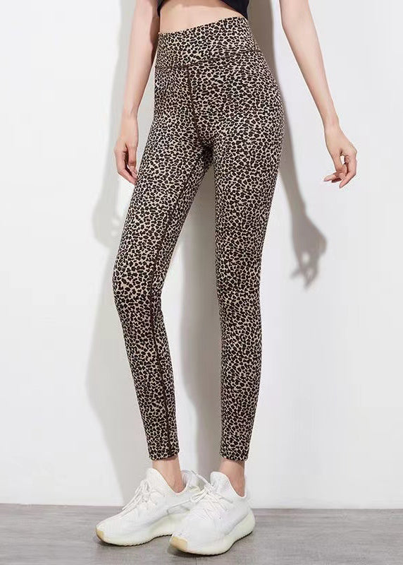 Best Leopard High Waist Capri Running Leggings