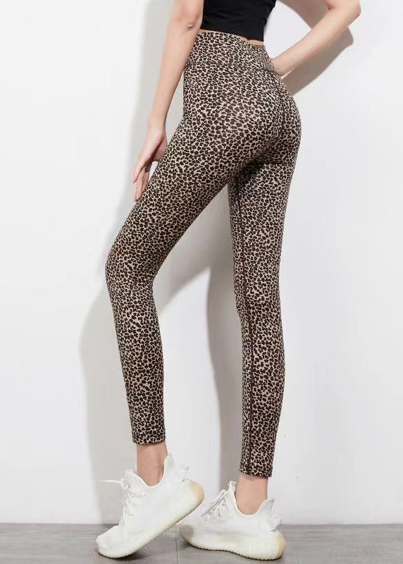 Best Leopard High Waist Capri Running Leggings