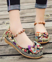 Black Bow Splicing Boho Wedge High Wedge Heels Shoes soolinen shoes-20251