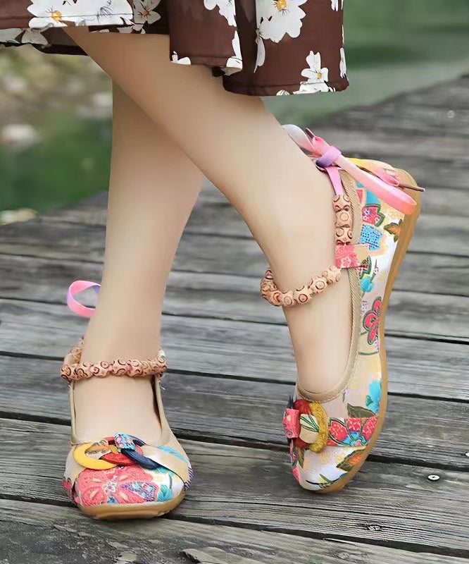 Black Cotton Fabric Beautiful Splicing Flat Shoes For Women soolinen shoes-20251