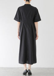 Black Cotton Maxi Dresses Oversized Summer