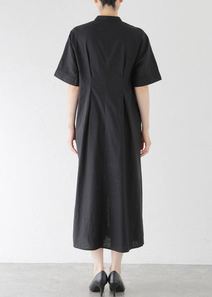 Black Cotton Maxi Dresses Oversized Summer