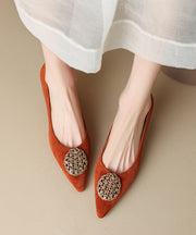 Black Kitten Suede French Splicing High Heels Pointed Toe
