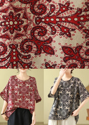 Black O-Neck Patchwork Top Short Sleeve