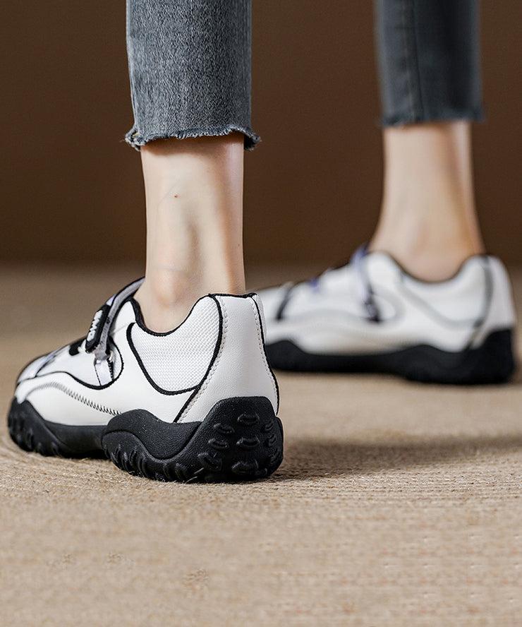 Blue Breathable Mesh Flat Shoes For Women Splicing Cross Strap