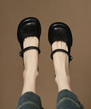 Blue Chunky Sheepskin Simple Splicing Slide Sandals