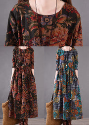 Blue Print Silm Fit Long Dresses Cinched Spring