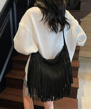 Bohemian Blue Tassel Suede Large Capacity Shoulder Bag
