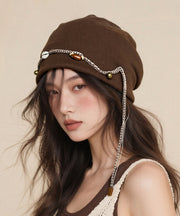 Bohemian Coffee Beaded Tassel Boonie Hat Autumn