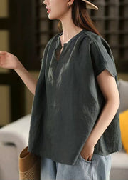 Bohemian Dull Red Oversized Linen Tanks Summer