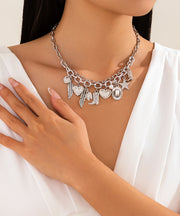 Bohemian Gold Metal Alloy Pearl Asymmetrical Pendant Necklace