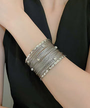 Bohemian Gold Metal Zircon Line Cuff