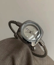 Bohemian Green Stainless Steel Reinforced Glass Square Watches