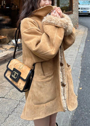 Bohemian Khaki Wear On Both Sides Fleece Wool Lined Trench Winter