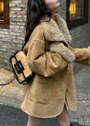 Bohemian Khaki Wear On Both Sides Fleece Wool Lined Trench Winter