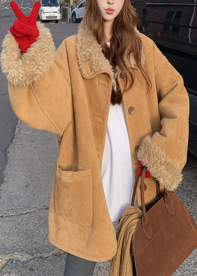 Bohemian Khaki Wear On Both Sides Fleece Wool Lined Trench Winter