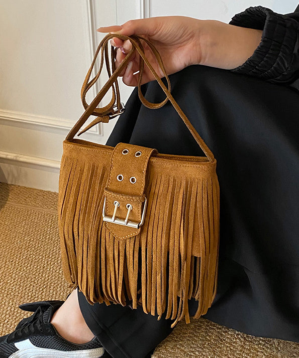 Bohemian Mulberry Tassel Suede CrossBody Bag