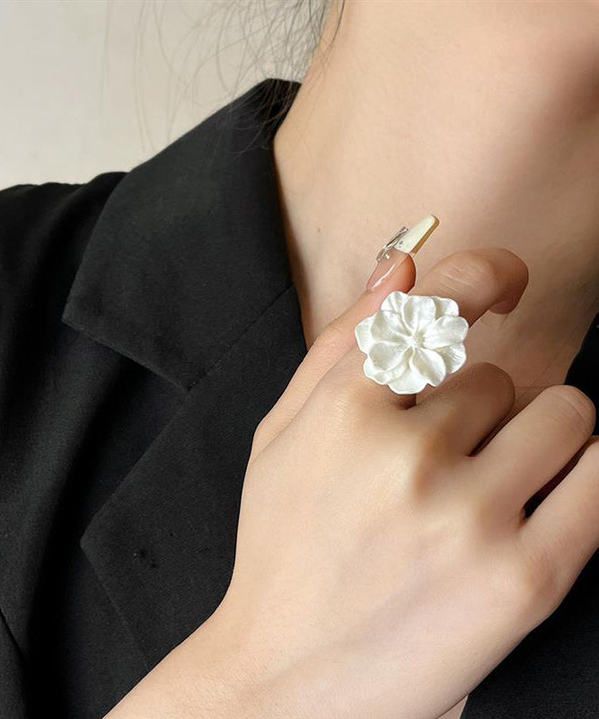 Bohemian Nude Pearl Alloy Pearl Open Rings