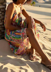 Bohemian Print Cotton Cami Dress Summer