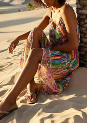 Bohemian Print Cotton Cami Dress Summer