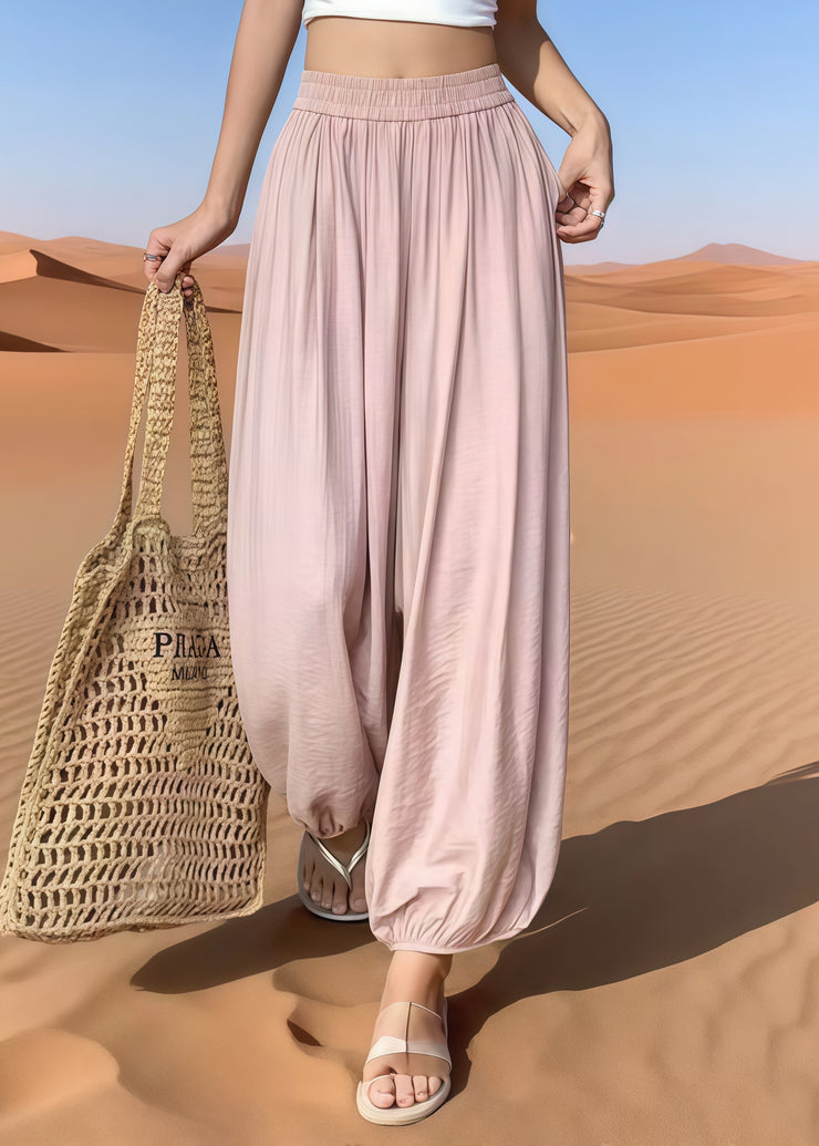 Bohemian White Oversized Cotton Harem Pants Summer