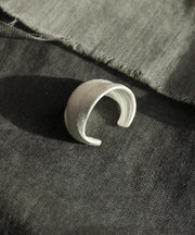 Bohemian White Sterling Silver Hoop Earrings