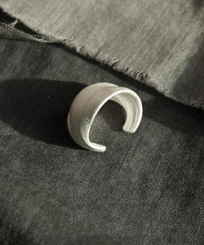 Bohemian White Sterling Silver Hoop Earrings