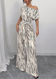 Boho Beige Cold Shoulder Print Cotton Long Dresses Summer