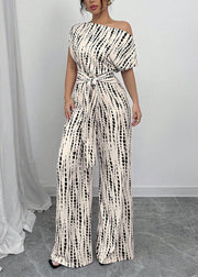 Boho Beige Cold Shoulder Print Cotton Long Dresses Summer