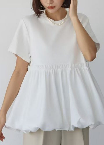 Boho Black Ruffled Patchwork Cotton Tops Summer