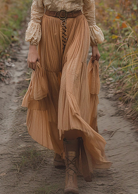 Boho Colorblock V Neck Wrinkled Patchwork Cotton Dress Long Sleeve