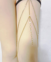 Boho Gold Alloy Zircon Elastic Chain Body Chain