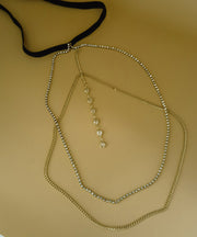 Boho Gold Alloy Zircon Elastic Chain Body Chain