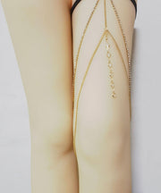 Boho Gold Alloy Zircon Elastic Chain Body Chain