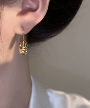 Boho Gold Copper Overgild Croissant Hoop Earrings