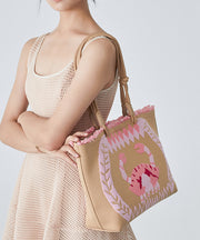 Boho Khaki Embroideried Large Capacity Shoulder Bag