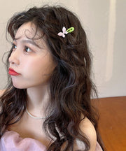 Boho Light Green Acrylic Floral Hairpin