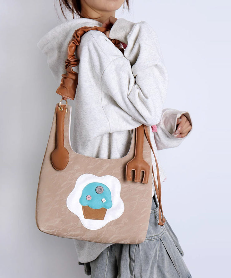 Boho Pink Solid Durable Patchwork Faux Leather Shoulder Bags