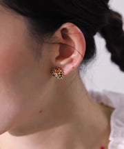 Boho Rainbow Copper Alloy Fireworks Stud Earrings