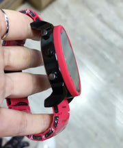Boho Red Alloy Quartz Movement Hollow Out Watches