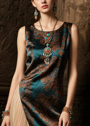 Boho Tea Green Asymmetrical Patchwork Tulle Silk Vacation Dresses Summer