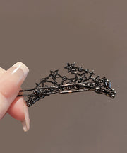 Boutique Black Alloy Pearl Hollow Out Star Hairpin