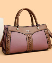 Boutique Black Durable Versatile Calf Leather Tote Bag