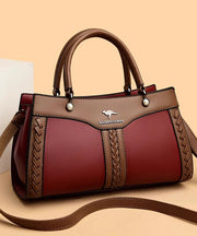 Boutique Black Durable Versatile Calf Leather Tote Bag