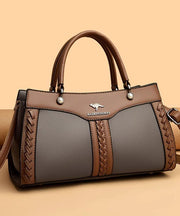 Boutique Black Durable Versatile Calf Leather Tote Bag