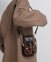 Boutique Black Solid Durable Faux Leather Phone Pouch