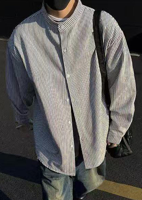 Boutique Black Striped Button Cotton Men&