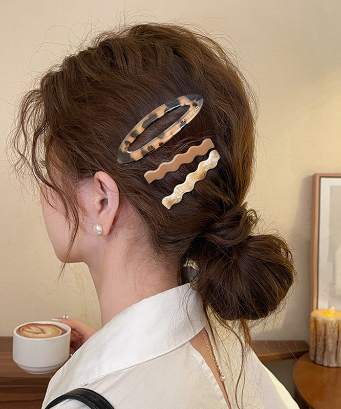 Boutique Blue Alloy Acrylic Hairpin Three Combination Sets